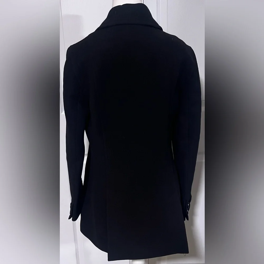 Women's J. Crew Wool Blend Peacoat in Black - Picture 3 of 5